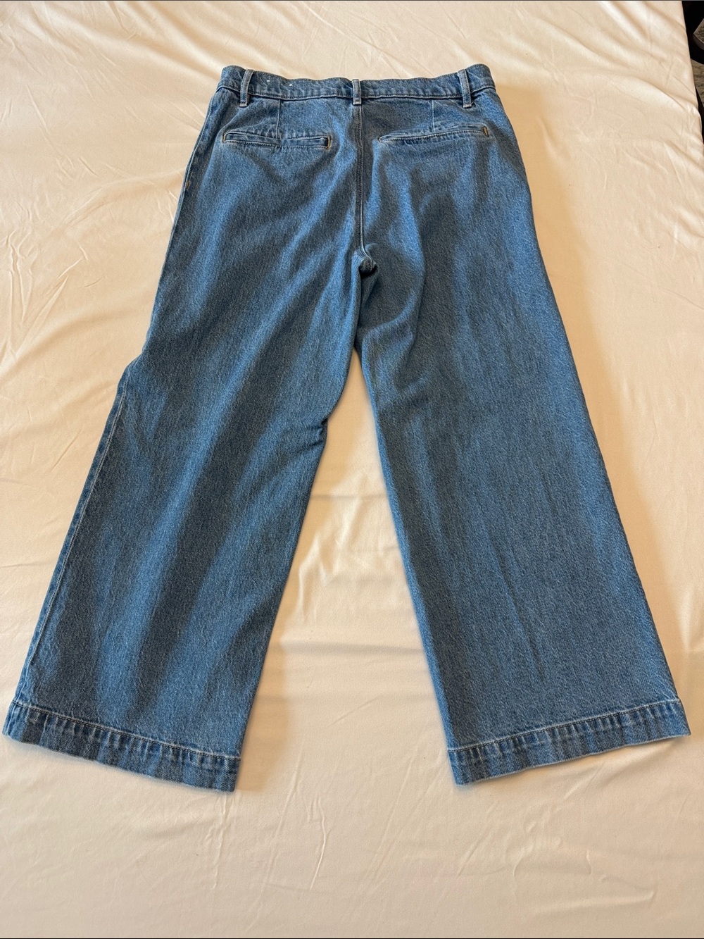 LOFT Palmer Wide Leg Jeans Size 29 Medium Wash High Rise Cropped Denim - Picture 2 of 8